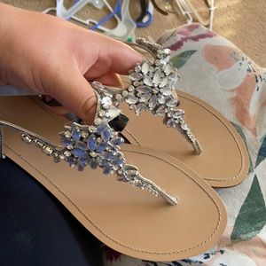 David’s Bridal Sandals with Rhinestones